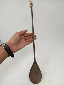 Ancient Old Original Iron Hand Forged Kitchen Food Making Spoon - Imagen 1 de 7
