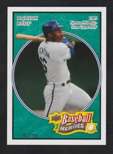BO JACKSON 2008 Upper Deck Baseball Heroes SEA GREEN #81 SP Parallel #83/99 WOW - Picture 1 of 1