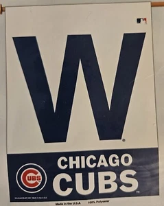 Chicago Cubs Cubbies W Win MLB Baseball 27" X 37" Banner Flag NIP NEW Wincraft - Picture 1 of 2