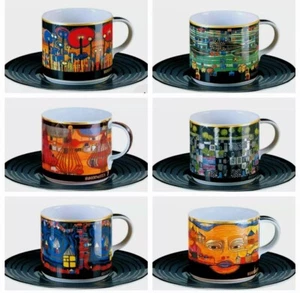 Friedensreich Hundertwasser 6 Tassen Set, Originalp.460€, Einzeln möglich je 65€ - Bild 1 von 8