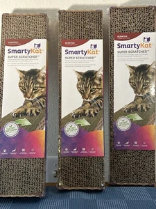 3 SmartyKat Super Scratcher Catnip  Infused New Approx 4.75x 18.5 CorrugatedRefi - Picture 1 of 3