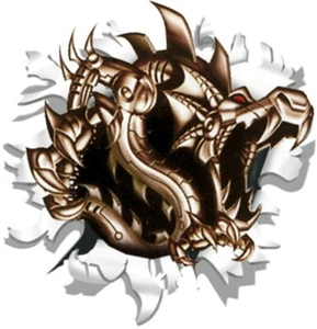 Aufkleber Einschussloch 90 mm Motiv Drache Sticker Tattoo Styling  Motorrad - Bild 1 von 1