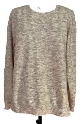 Suéter Liz Claiborne Weekend para mujer talla grande cuello redondo marrón beige Foto 1 de 4