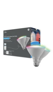 2 GE CYNC Direct Connect WiFi Full Color Changing Outdoor LED Smart Light Bulbs - Picture 1 of 8
