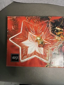 FIESTAS DE NAVIDAD MIKASA STARMIST PLATO DE DULCES 7.5" NUEVO EN CAJA QQ256/702 - Imagen 1 de 3