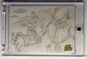 2015 Mars Attack's Occupation Concept Card 10 TAKING A DOG. - Picture 1 of 3