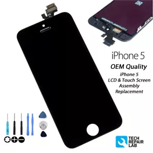 NEW Original iPhone 5 Retina LCD Digitiser Touch Screen Assembly - BLACK - Picture 1 of 4