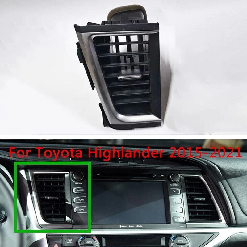 Salida de ventilación de aire acondicionado para tablero central izquierdo para Toyota Highlander 2015-2016 2017 2021 Foto 1 de 4