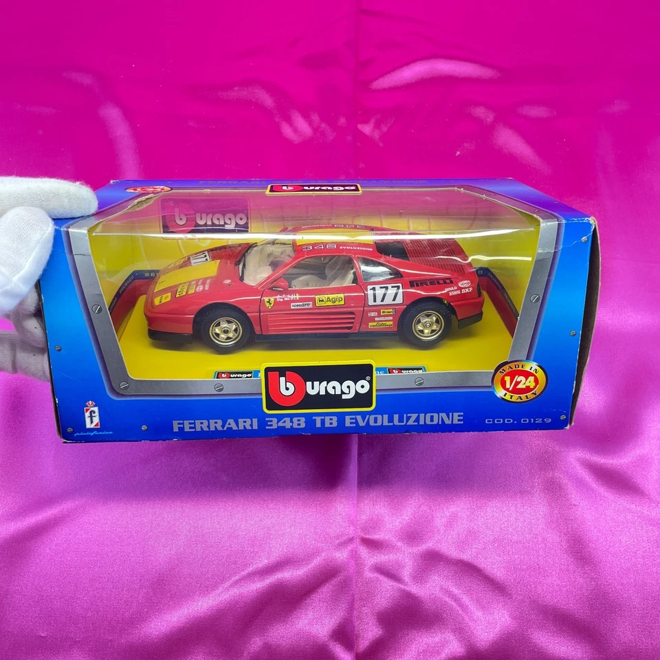 Ferrari 348 TB Evoluzione in scala 1:24 con scatola Burago Modellino auto - Immagine 1 di 4
