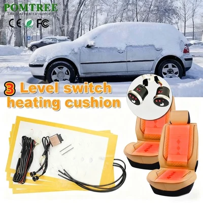 Car Seat Heater Kit 12V Alloy Wire Heating Pads 3Level Memory Switch Fit 2Seat Foto 1 de 4