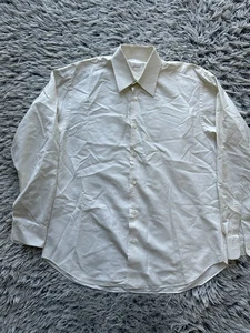 Camisa de vestir Brioni para hombre mediana beige mezcla de seda manga larga abotonada Italia - Imagen 1 de 12