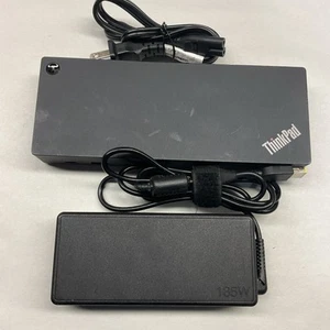 GENUINE Lenovo ThinkPad Hybrid USB-C W/ USB-A Dock DUD9011D1 W/ 135 AC ADAPTER - Picture 1 of 10