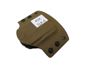 OWB Kydex Holster Model: Glock 43X with TLR-6 Side: Right Coyote Brown - Picture 1 of 6