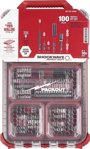 Bit Sets for Milwaukee SHOCKWAVE Impact Duty Driver Bit PACKOUT Set - 100PC - Picture 1 of 5