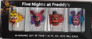 Five Nights At Freddy’s Glassware Set Of Four 16 fl oz - Picture 1 of 6