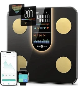 Runstar Smart Scale, 8 Electrodes Digital Bathroom Scale for Body Weight - BMI - Picture 1 of 7