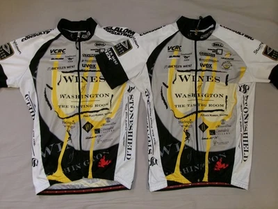 LOTE DE 2 CAMISETAS DE CICLISMO HINCAPIE Talla L WASHINGTON WINES PIKE PLACE MARKET SEATTLE Foto 1 de 4