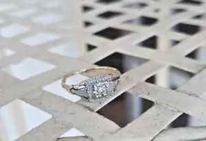 ✨ Elegant 1930s Art Deco Engagement Ring – 14K Two-Tone Gold ✨ - Picture 1 of 3