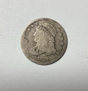1837 Capped Bust Dime Low Condition Die Break at Date - Bild 1 von 3