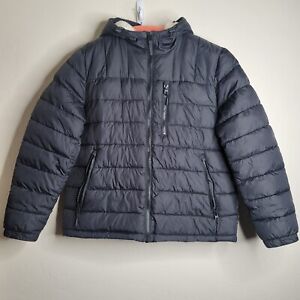 Levi's Mens Quilted Puffer With Sherpa Lined Hood Sz Extra Large XL Black