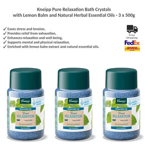 Kneipp Pure Relaxation Herbal Bath Salts with Lemon Balm & Essential Oils 3x500g - Picture 1 of 4