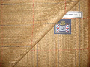100% LANA PURA NUEVA TWEED PAÍS, TELA DE CHAQUETA CLÁSICA CRISTAL DE VENTANA = 2,25 m. - Imagen 1 de 6