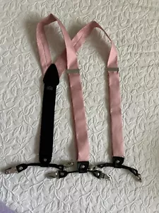 Anonymous #1 MENSWEAR Made Italy 100% Rose Silk Suspenders Braces NWOT - Picture 1 of 10