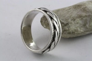 BANDRING CELTIC KELTEN GEFLOCHTEN BIKER 925 ECHT SILBER SILBERRING / 260 - Picture 1 of 4
