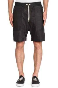 Zanerobe Men's Black 100% Leather Gabe Slim Shorts Size 29 Retail $270 NWD NEW - Picture 1 of 5