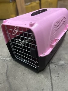Pet Cat Puppy Carrier Travel Cage Crate Portable Small Dog Kennel Pink 19 Inch - Picture 1 of 2