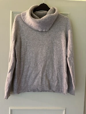 Pure Cashmere jumper Grey Cowl Neck 12r - Image 1 of 3