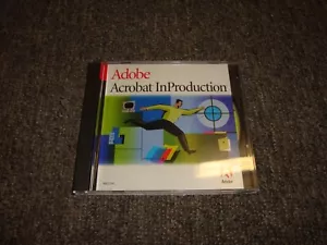 RARE Adobe Acrobat InProduction Pre Press Software for Macintosh CD Key Intact - Picture 1 of 3