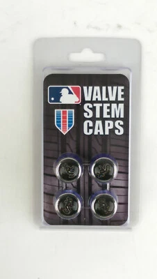 Car Truck Chrome Finish Tire Valve Stem Caps Covers MLB White Sox - Image 1 of 4