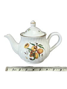 Vintage Arthur Wood & Son Teekanne Staffordshire England Blumen #6459 Bone China - Bild 1 von 8