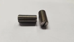 3/8" BSF Snag / Madenschraube geschlitzt beidseitig 20mm lang in 304 Edelstahl x2 - Bild 1 von 1