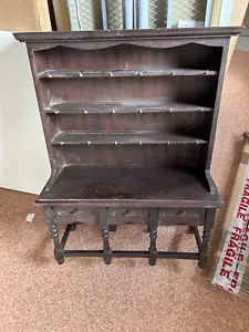Cómoda galesa madera dura maciza Reino Unido pequeña mini exhibición de China hecha a mano, - Imagen 1 de 7