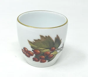 Royal Worcester Evesham Gold Egg Cup Gold Edge Single Egg Porcelain Berries Leaf - Picture 1 of 10