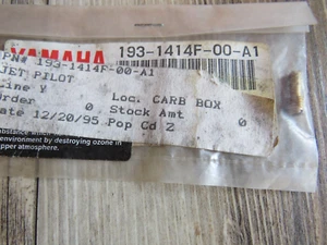 OEM Yamaha 1988-05 VK540 Snowmobile Carburetor Pilot Jet 193-1414F-00-A1 OM24 - Picture 1 of 3