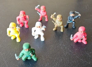 NINJA MULTI COLOR MINI FIGURE LOT. 8 GUMBALL VENDING MACHINE PRIZES. 1 1/4 INCH - Picture 1 of 6