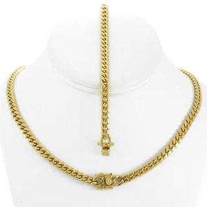 6mm Miami Cuban Link Bracelet 7'' 18k Gold Plated Stainless Steel Chain 20'' - Picture 1 of 4