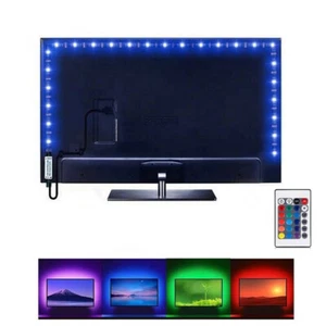 STRISCIA LED ADESIVA LUCE RGB RETROILLUMINAZIONE TV USB 5 MT FLESSIBILE TE-B0311 - Foto 1 di 6