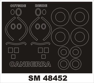 Montex SM48452 Canberra B.6/B.20 1/48 mask - Picture 1 of 1