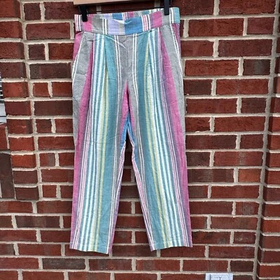 Pantalón Anthropologie The Odells para mujer XS multicolor a rayas arco iris Foto 1 de 4