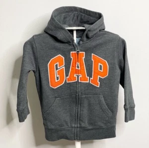 BABY GAP Zip Up Logo Hoodie Hooded Sweatshirt - Picture 1 of 5