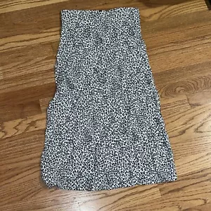 Brandy Melville Blue Leopard Print Midi Skirt OS One Size Viscose Chic Classy - Picture 1 of 8