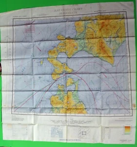 MAPA DE ESCAPE DE TELA ORIGINAL AAF 1944 HAKODATE & NEMURO, JAPÓN - Segunda Guerra Mundial Segunda Guerra Mundial - Imagen 1 de 2