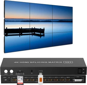 GKRONG 4-in9-out HDMI Video Wall Controller 4K 1080P TV Prozessor Display BoxSS - Bild 1 von 7