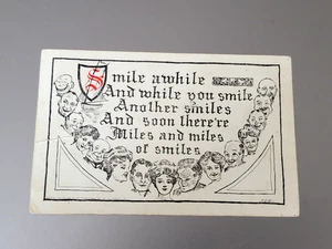 " Smile Theme" Good Motto Postcard MT Sheahan Boston Postcard - Picture 1 of 2