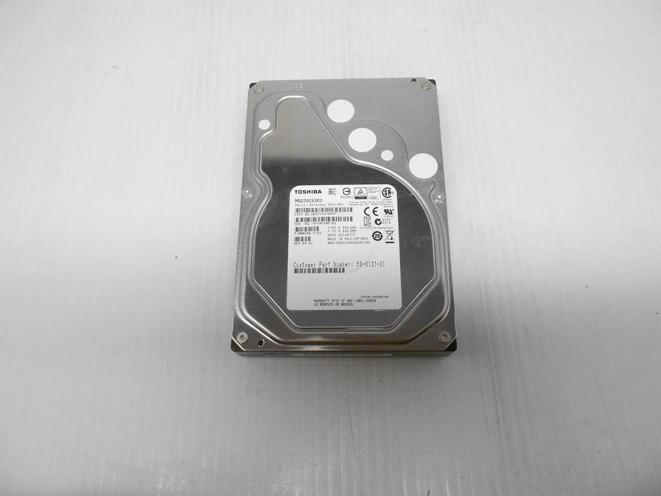 Toshiba 3TB 7.2K 6GBPS SAS 3.5" Hard Drive MG03SCA300 Dell HP HDEPC04JAA51 - Image 1 of 1