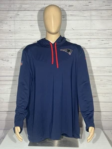 NIKE New England Patriots Blue Dri-Fit Pullover  2XL  Excellent Condition - Picture 1 of 9